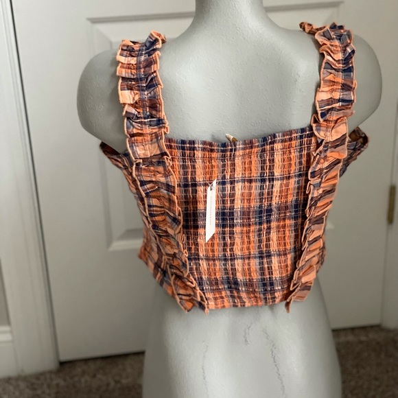 🔴🔴NWT ANTHROPOLOGIE Verb by Pallavi Singhee Ruffled Plaid Tank Size M - Picture 4 of 15